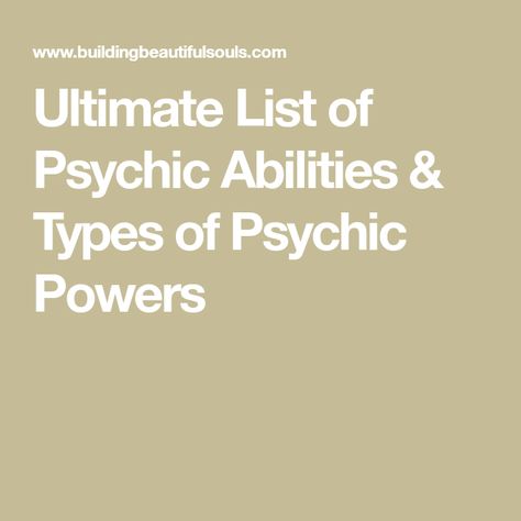 Aerokenisis Power, Psychic Quotes Spiritual, Phsycic Abilities, Abilities Powers List, Clair Abilities, List Of Powers And Abilities, Clair Senses, Master Number 11, Psychic Development Learning