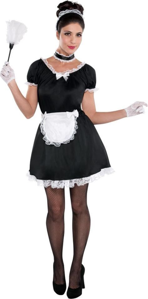 I’m Suzelle French Maid Halloween, Maid Halloween, Best Diy Halloween Costumes, French Maid Dress, Party City Costumes, Halloween Costume Shop, French Maid, Easy Costumes, Maid Outfit