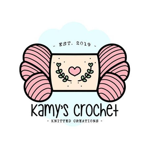 Logo Ideas For Crochet Business, Crochet Logos Design, Logo For Crochet Business, Croche Logo Design, Crochet Profile Picture, Handmade Logo Design Ideas, Crochet Logo Design Free, Crochet Logo Ideas, Logo Design Crochet