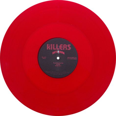 Battle Born, Album by The Killers. Red vinyl. Collection of unusual, rare vinyl and unique colored collectible records. Vamp Core, Pretty Vinyl Records, Red Pngs, Red Vinyl Taylor Swift, Colored Vinyl Records, Red Homescreen, Red Record, Vinyl Png, Red Vinyl Record