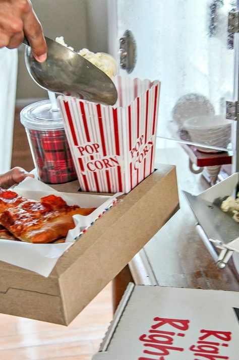 DIY food trays just like they have in the movie theater are perfect for family movie night at home. Learn how to make them right here. Outdoor Movie Night Ideas, Movie Night Party Favors, Family Movie Night Snacks, Food Tray Diy, Movie Theater Snacks, Diy Movie Night, Movie Night Ideas, Movie Night At Home, Outdoor Movie Night