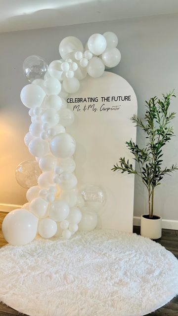 Tampa Bay & Beyond | Event Creations & Rentals on Instagram: "SHE’S HERE!!!! 🤩 The ultimate budget friendly option curated for you, by us!  . Our BB Express Option is a fully constructed professional balloon backdrop and garland, perfect for any event. ✨ . What you get:  ✅ (1) Disposable 6’ arched panel backdrop, painted with a vinyl phrase. (Character limited)  ✅ 8’ Organic balloon garland (up to 3 colors) *florals, accents can be added on.  🏁 Avoid a delivery fee, by picking up with an SUV *seats down please!  🚚 Or add a delivery drop off by our team for only $75+ . **Reel showing a rug & plant provided by our client.** .  Inquire via link in bio & select BB Express in the budget field.   #balloons #balloongarland #balloonarch #balloondecor #expressballoons #tampa #tampaballoons #ball Half Arch Balloon, Panel Backdrop, Balloon Drop, Balloon Backdrop, Drop Off, Launch Party, Balloon Arch, Balloon Garland, Party Balloons