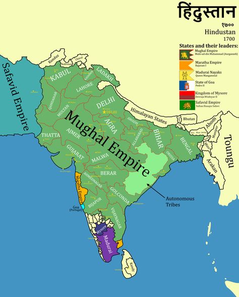 Aurangzeb Mughal Empire, Mughal History, India World Map, Abbasid Caliphate, Mughal Emperor, Ancient History Facts, Indian History Facts, Geography Map, History Notes