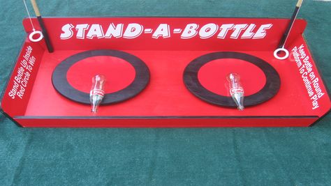 Stand a Bottle Carnival Game                                                                                                                                                      More Carnival Games For Adults, School Carnival Games, Diy Carnival Games, Homemade Carnival Games, Fall Festival Games, Fete Ideas, Fall Carnival, Diy Carnival, Festival Games