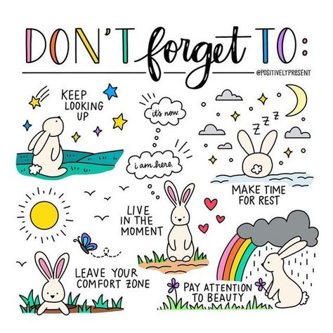 Positive Animal Quotes, Comfort Zone Drawing, Organising Life, Staff Wellbeing, Motivation Cards, Kid Painting, Drawing Animals, Baby Drawing, Year Of The Rabbit