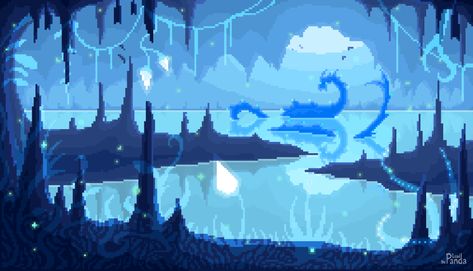 Pixel art cave - Album on Imgur Weird Desktop Backgrounds, Pixel Pc Wallpaper, Blue Pixel Wallpaper, Pixel Art Wallpaper Desktop, Pixel Art Background Desktop Wallpapers, Sea Pixel Art, Blue Pixel Art, Pixel Kawaii, Pixel Wallpaper