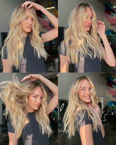 Candice swanepoel Alexis Ren Hair, Money Blonde Hair, Summer Hair Blonde, Old Money Blonde Hair, Candice Swanepoel Hair, Old Money Blonde, Blonde Styles, Butter Blonde Hair, Cream Blonde