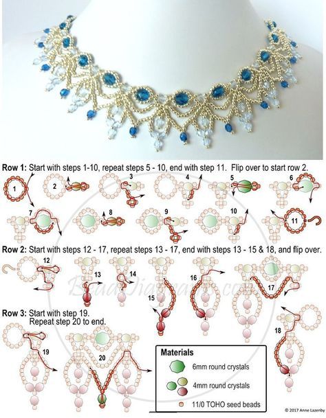 Pearl Beading Pattern, Pearl Necklace Patterns, Beaded Necklace Pattern, Diy Necklace Patterns, Seed Bead Tutorials, Beaded Jewelry Pattern, Seed Bead Jewelry Patterns, Beads Patterns, Beads Craft Jewelry