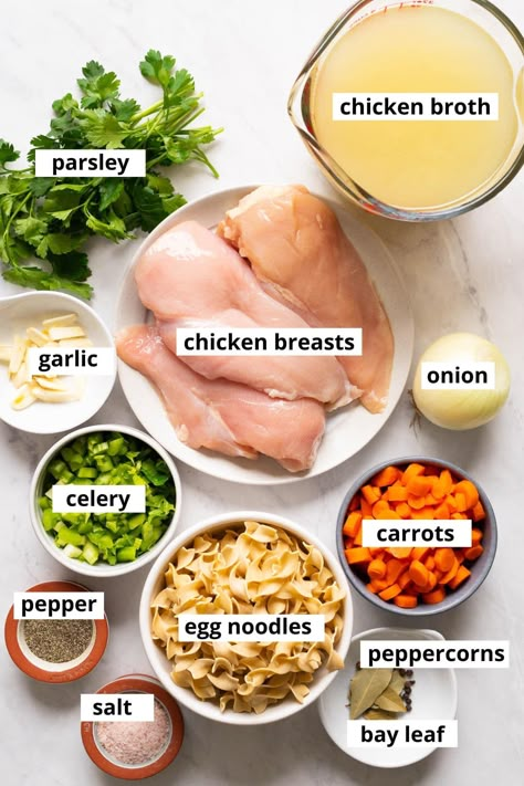 Chicken Noodle Soup With Meatballs, Mrs Grass Chicken Noodle Soup, Best Chicken Noodle Soup Recipe Crock Pot, Crockpot Soup Chicken Noodle, Healthy Crockpot Chicken Noodle Soup, Easy Crock Pot Chicken Noodle Soup, Slow Cooker Chicken Noodle Soup Easy, Fall Chicken Noodle Soup, Kid Friendly Slow Cooker Meals