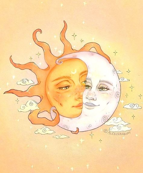 Moon And Sun Kissing, Sun And Moon Matching Pfp, Sun And Moon Kissing, Sun Core, Sun And Moon Couple, Sun And Moon, Album Covers, Art Inspo, Kiss