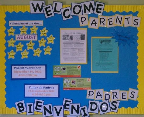 Science Bulletin Board Ideas | to create the most informative and creative parent bulletin board ... Parent Engagement Bulletin Board Ideas, Parent Center Bulletin Boards, Family Engagement Bulletin Board, Parent Liaison Office Ideas, Parent Liaison Office, Parent Center Ideas Schools, Front Office Bulletin Board Ideas, Parent Info Bulletin Board, Parent Bulletin Board Ideas