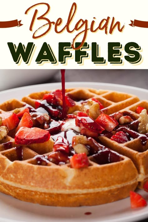 Make delicious Belgian waffles at home with this easy recipe! With just 8 ingredients and 10 minutes of cooking time, they're too good to pass u Easy Fluffy Waffle Recipe, Belgium Waffle Recipe Easy, Ninja Waffle Maker Recipes, Basic Waffle Recipe, Crispy Belgian Waffle Recipe, Homemade Belgian Waffles Recipes, Home Made Waffles Recipe Easy, Homemade Waffle Mix Easy, Buttermilk Waffles Belgian