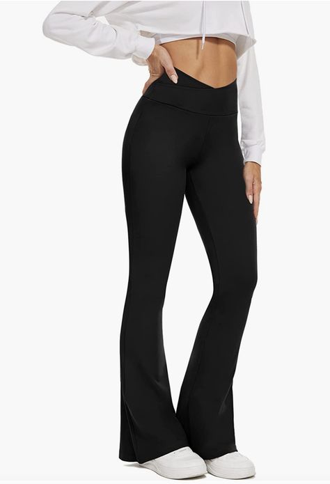 ZOOSIXX Flare Yoga Pants for Women, Bootcut High Waisted Black Crossover Leggings Bootcut Leggings, Yoga Flare Pants, Flair Pants, Workout Yoga Pants, Crossover Leggings, Yoga Essentials, Boot Cut Leggings, Flare Yoga Pants, Flare Legging