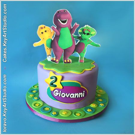 Barney Birthday Cake, Barney Birthday Party, Barney Cake, Barney Party, Barney Birthday, Bubble Cake, Dinosaur Cake, Cake Cupcakes, 3rd Birthday Parties