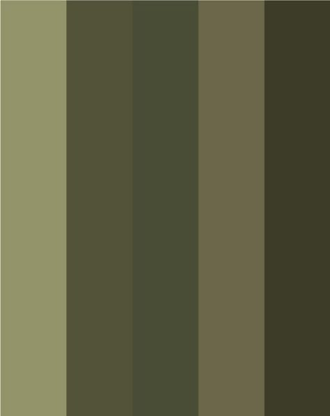 Pallet Color, Earth Tone Color Palette, Hex Color Palette, Art Theory, Brown Color Palette, Green Palette, Paint Color Palettes, Different Shades Of Green, Green Colour Palette