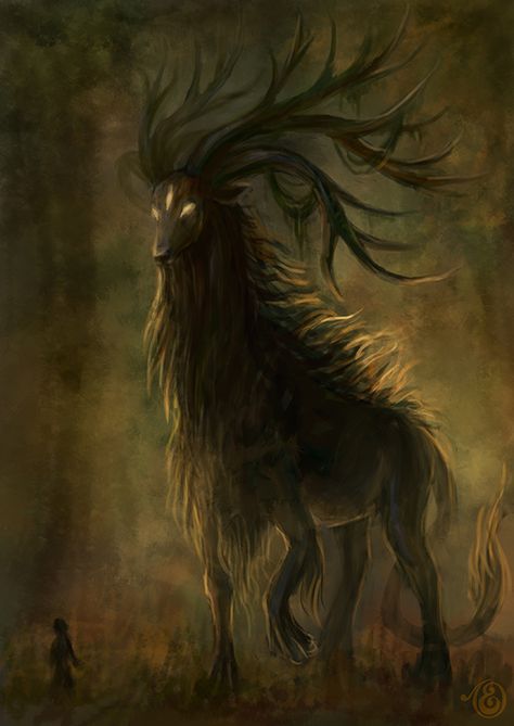 The Greenman, Cernunnos /Herne the Hunter... Spirit of the Forest By Artist Lady-DreamArt... Spirit Of The Forest, Fantasy Magic, Fantasy Beasts, Deer Art, Forest Spirit, Fantasy Forest, Spirited Art, Forest Creatures, Creatures Of The Night