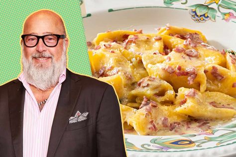 The 5-Ingredient Andrew Zimmern Pasta I Make on Repeat Carbonara Pasta Recipes, Rigatoni Carbonara, 5 Ingredient Pasta, Dinner Party Italian, Pasta Ragu, Italian Carbonara, Pasta Main Dishes, The Pasta Queen, Pasta And Cheese