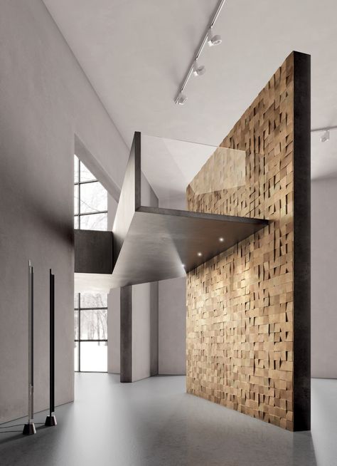 Modular wall cladding system 3D WALL By DE CASTELLI Cladding Systems, Modular Walls, Showroom Design, Beltane, Minimalism Interior, Wall Cladding, Wall Treatments, 3d Wall, Architecture Model