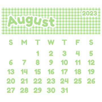 Calendar August 2023, 2023 Vector, 2023 Monthly Calendar, Calendar August, Calendar Png, August Calendar, Minimalist Calendar, Graphic Design Elements, Desktop Calendar