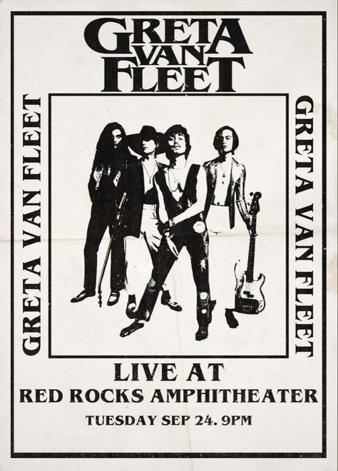 Greta Van Fleet Aesthetic Poster, Greta Van Fleet Poster Vintage, Greta Van Fleet Poster Prints, Greta Van Fleet Print, Greta Van Fleet Poster, Greta Van Fleet Wallpaper, Greta Van Fleet, Greta Van Fleet Tattoo, Ages Of Man