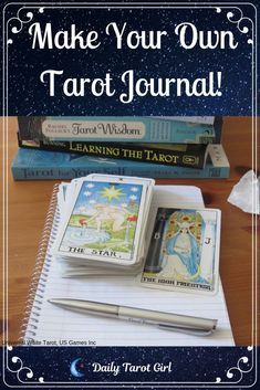 Diy Tarot Journal, Learning Tarot Cards Journal, Psychic Journal, Tarot Planner, Tarot Journaling, Tarot Cards Reading, Tarot Business, Tarot Guidebook, Learning Tarot