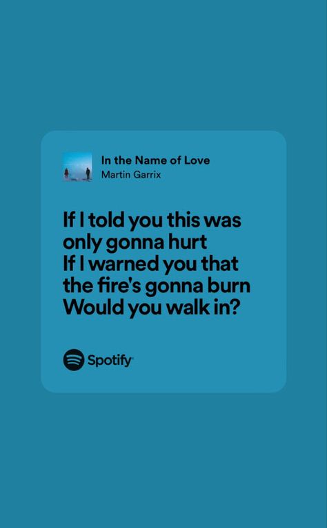 In The Name Of Love Song, Bebe Rexha Lyrics, Bebe Rexa, In The Name Of Love, Romanticising Life, Martin Garrix, Song Lyric Quotes, Spotify Lyrics, Bebe Rexha