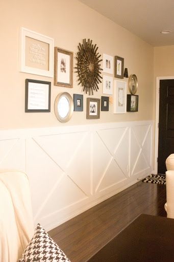 home tour : a place for us Chair Rail Ideas, Wainscoting Design, Wainscoting Height, Wainscoting Kitchen, Wainscoting Bedroom, Dining Room Wainscoting, Wainscoting Styles, White Wainscoting, Dining Room Wall Decor