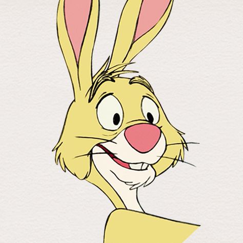 Whinney Pooh Characters, Winnie The Pooh Drawings, Rabbit From Winnie The Pooh, Rabbit Winnie The Pooh, Winnie The Pooh Games, Pooh Characters, Winnie The Pooh Drawing, Disney Emoji Blitz, Vintage Cartoons