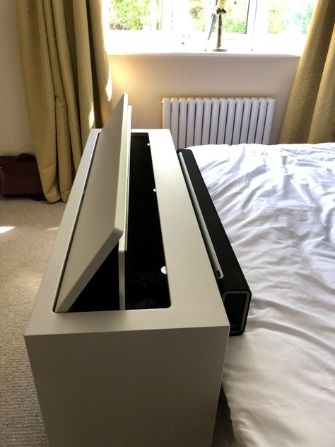 End of bed tv cabinet Tv Infront Of Bed Ideas, End Of Bed Tv Lift Cabinet, Bedroom Tv Stand Ideas, Hidden Tv Bedroom, Bed Tv Lift, Bed With Tv, Bedroom With Tv, Tv Stand Ideas, Bed Tv