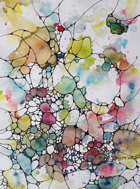 Watercolor Art Abstract, Neurology Art, Waiting For Spring, Soyut Sanat Tabloları, Abstract Watercolor Art, Watercolor Ink, Watercolor Art Lessons, Happy Paintings, Doodle Art Designs