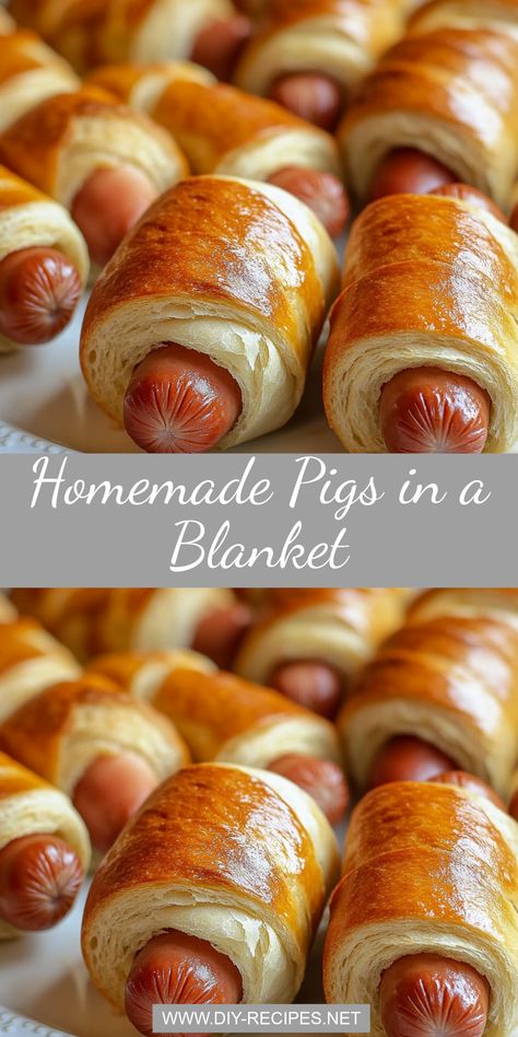 This homemade Pigs in a Blanket recipe is perfect for parties! Crescent rolls, hot dogs, and a sprinkle of caraway seeds make this a hit. Pig In Blanket Recipe, Piggies In A Blanket Crescent Rolls, Hot Dog Recipes Healthy, Healthy Pigs In A Blanket Recipe, Pigs In A Blanket Recipe From Scratch, Crescent Roll Pigs In A Blanket Recipe, Little Pigs In A Blanket, Pigs In A Blanket Recipe Sausage, Pigs In Blankets Recipe