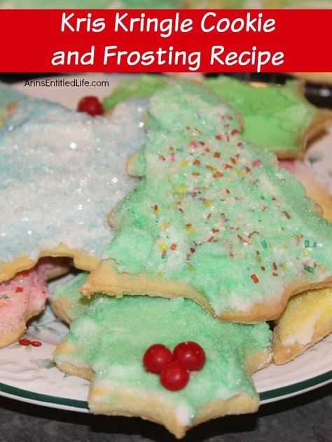 Kris Kringle Cookie and Frosting Recipe. Traditional Christmas cut-out cookie and frosting recipe, just like Grandma used to make! Xmas Foods, Kringle Recipe, Water Flavoring, Christmas Cookie Exchange Recipes, Christmas Cutout Cookies, Cookie Exchange Recipes, Festive Food, Creative Baking, Christmas Cookie Exchange