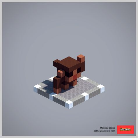 Monkey Statue 2017 Statue Collection Minecraft, Minecraft Small Statue, Minecraft Statue, Minecraft Temple, Minecraft Pig, Minecraft Statues, Minecraft Structures, Minecraft Banner Designs, Mini Animals