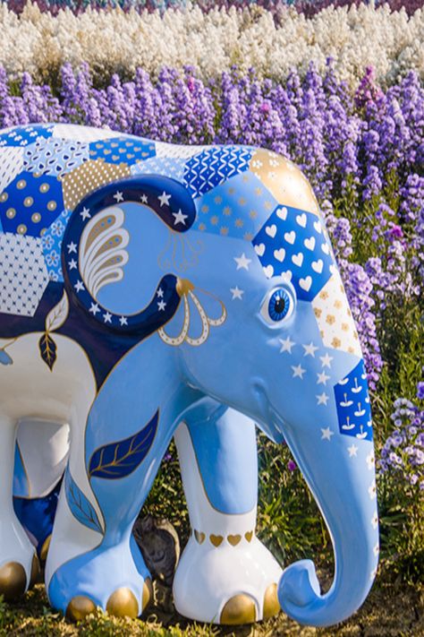 "Patchie Indigo," designed by artist Alin Rodpai, is a stunning elephant statue from the Elephant Parade collection. Featuring vibrant blue hues and intricate patterns inspired by traditional indigo dyeing techniques, this piece beautifully reflects cultural heritage and artistic expression. It also supports Elephant Parade's mission of raising awareness for elephant conservation. Indigo Dye Techniques, Indigo Design, Elephant Parade, Elephant Statue, Indigo Dye, Dyeing Techniques, Blue Hues, Elephant, Statue