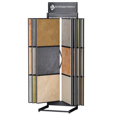 CD42 Wing Rack Sample Board Display can also hold Ceramic Tile, Stone, Marble or Hardwood Flooring | McColl Display Store Reference, Rak Display, Vinyl Mural, Marble Stand, Office Display, Sample Board, Tile Showroom, Board Display, Sleek Kitchen