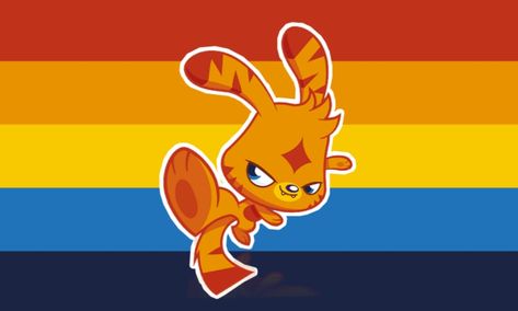 A gender relating to the monster Katsuma from the Moshi Monsters franchise. The gender can feel very high energy and adventurous or can just be strongly connected to Katsuma himself. :: Angry Xenogender, Katsuma Moshi Monsters, Monster Energy Xenogender, Character Xenogenders, All Pride Flags, Plush Xenogender, Xenogender Hoarder Flag, Moshi Monsters, Monster Legends