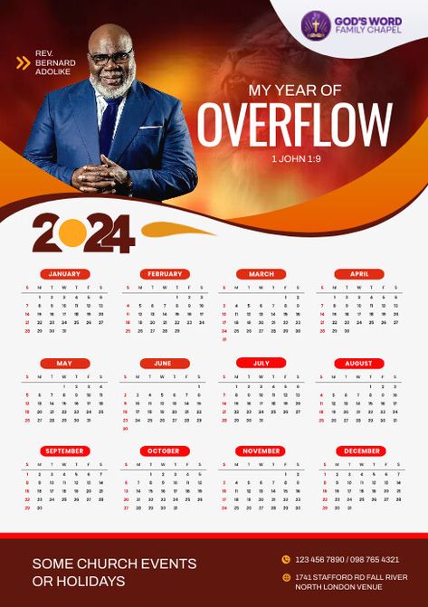 church calendar 2024 Flyer And Poster Design Template, Postermywall Church Posters, Church Calendar Design, Calender 2024 Designs, Calendar Design Ideas, Church Poster Ideas, Church Calendar, Free Flyer Design, Calendars 2024