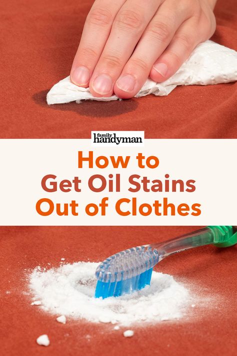 Oil Stains Out Of Clothes, Stains Out Of Clothes, Cleaning Room, Remove Oil Stains, Cleaning Painted Walls, Stain On Clothes, Deep Cleaning Tips, Food Stains, Grease Stains