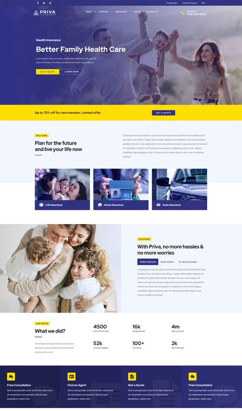 Insurance Company HTML Website Template + RTL Life Insurance Website Design, Health Insurance Website Design, Insurance Website Design, Onboarding Ui, Company Website Design, Insurance Website, Reliance Industries, Website Slider, Unique Web Design