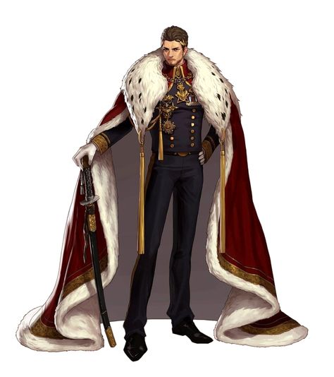 Male Human Wizard General - Pathfinder PFRPG DND D&D 3.5 5th ed d20 fantasy King Outfit Drawing Reference, King Outfit Reference, King Poses Reference, King Poses Drawing, King Design Character, Regal Poses Drawing Reference, Dnd Noble Man, King Drawing Reference, Formal Fantasy Outfits Male