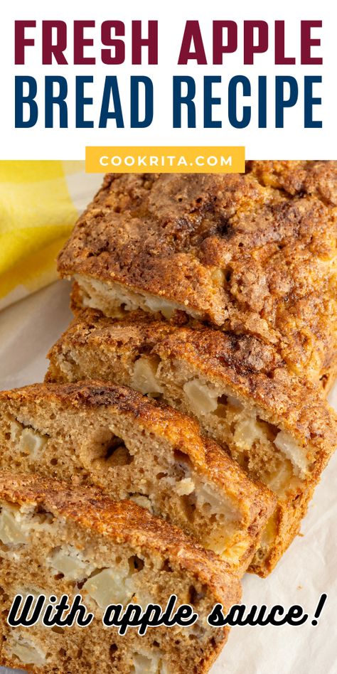 Satisfy your sweet tooth with this Healthy No-Butter Apple Bread! Made with wholesome ingredients and full of apple goodness, it’s a guilt-free delight for any time of day. 🍏🍞 #HealthyRecipes #AppleBread #GuiltFreeBaking #CleanEating #EasyRecipes Apple Bread Healthy, Apple Bread Recipe Easy, Healthy Apple Bread, Apple Butter Bread, Dutch Apple Bread Recipe, Apple Bread Recipe, Apple Cinnamon Bread, Apple Streusel, Sugar Bread