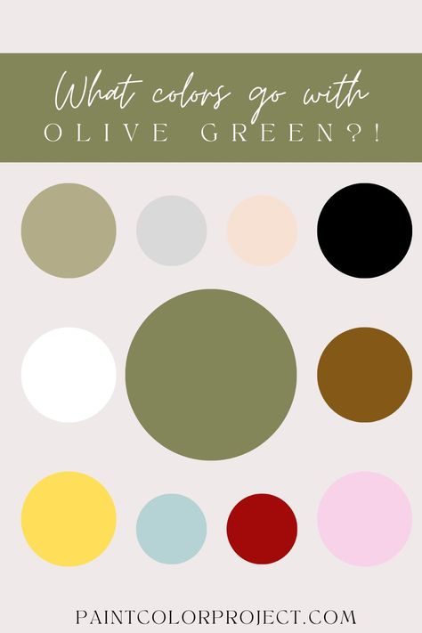 What colors go with olive green Olive Color Matching, Sage Green Colour Combinations Outfits, Olive Wall Living Room, Olive Color Palette Outfit, Olive Green Pallet Color, Colors That Compliment Olive Green, Olive Green Matching Colors, What Colors Go With Olive Green, Beige And Olive Green Outfit