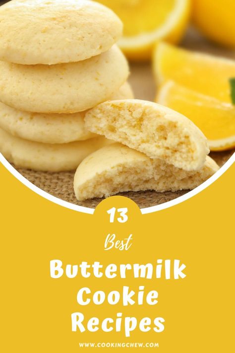 We've rounded up 13 of the most tempting buttermilk cookie recipes, covering everything from classic favorites to more unique twists. Dessert Made With Buttermilk, Butter Milk Cookies, Cookies With Buttermilk In Them, Dessert Using Buttermilk, Buttermilk Sugar Cookies Soft, Cookies Using Buttermilk, Cookies Made With Buttermilk, Sugar Cookie Recipe With Buttermilk, Dessert Recipes Using Buttermilk