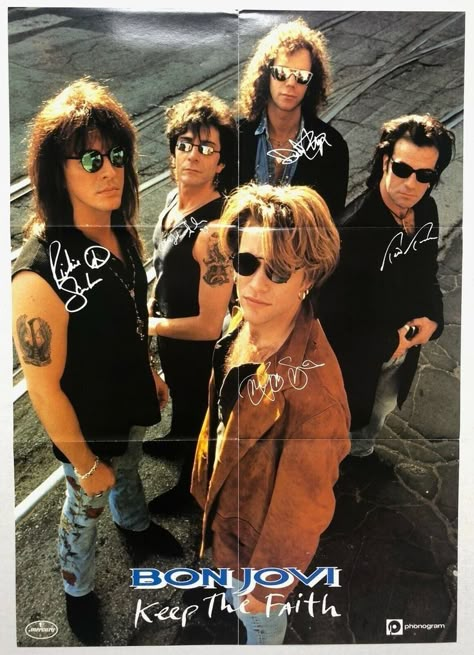 Bon Jovi 80s, Rock Band Posters, Vintage Music Posters, 80s Bands, Glam Metal, Rock N’roll, Rock Posters, Jon Bon Jovi, Band Posters