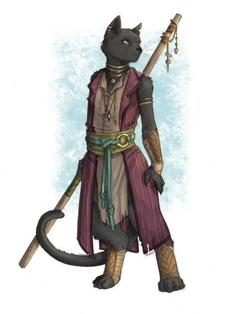 D&d Cat Character, Panther Tabaxi, Dnd Tabaxi Female, Dnd Catfolk, Tabaxi Art, Tabaxi Monk, Pathfinder Character, Dnd Dragons, Dungeons And Dragons Characters