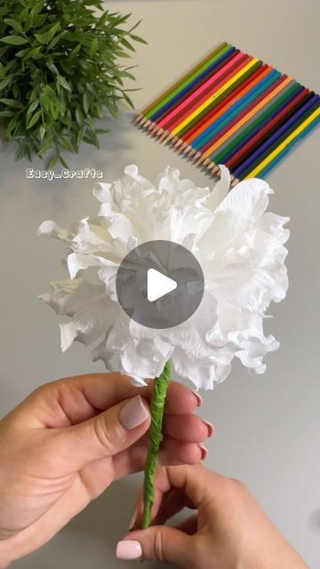 Easy_Crafts on Instagram: "Easy Crafts #crafts #craft #diy" Paper Flower Pot Craft, Crepe Flowers Diy Easy, Paper Mosaics, Elegant Crafts, Crepe Paper Decorations, Crepe Paper Flowers Tutorial, Crepe Paper Crafts, Quilled Cards, Paper Flower Arrangements