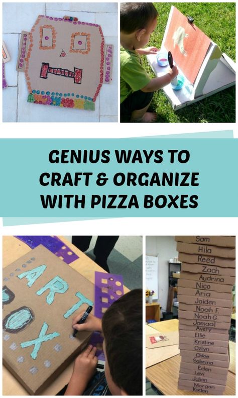 Pizza Box Crafts, Plain Pizza, Kids Pizza, Small Pizza, Box Crafts, Pizza Boxes, Pizza Box, Children's Activities, Art Easel