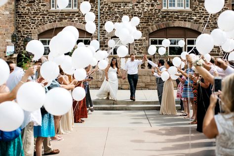 Evening Wedding Ceremony, Classic Car Wedding, Wedding Exit, Wedding Balloon Decorations, Wedding Send Off, Wedding Exits, Vail Colorado, Garden Party Wedding, Mexican Wedding