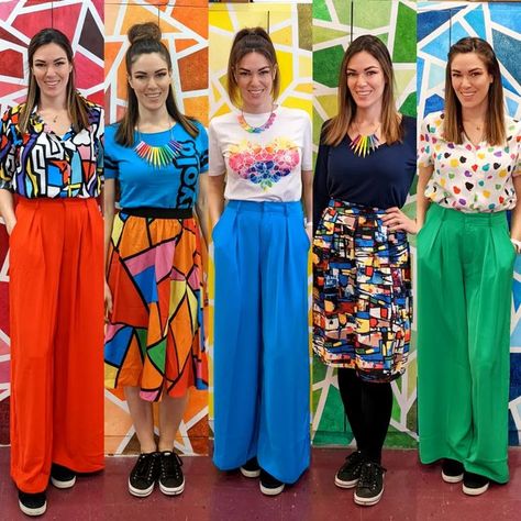 Quirky Art Teacher Aesthetic, Art Teacher Outfits Elementary, 90s Spirit Week Outfit, Art Teacher Outfit, Teacher Interview Outfit, Art Teacher Aesthetic, Wednesday Shirt, Thrifted Pants, Plus Size Teacher