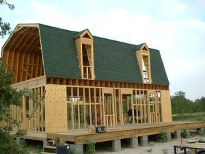 24x36 Barn Style (Gambrel) Project.... Gambrel Barn House, Timber Frame Shed, Barn Foundation, Gambrel House, Storage Building Plans, Easy Shed, Garage Build, Barn Remodel, Gambrel Barn